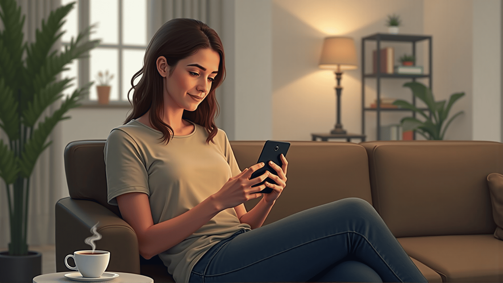 Online banking on smartphone